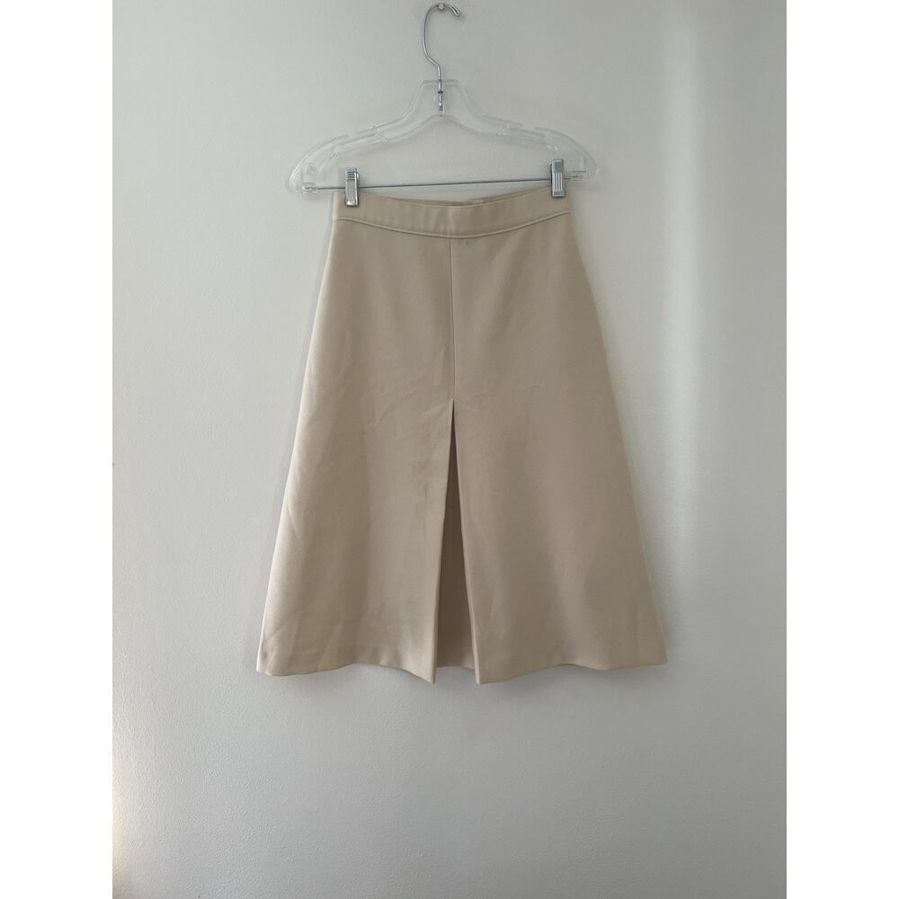 Vintage 1970s 1980s Levi’s Juniors Uniform Beige tan A Line Skirt Minimalist HTF